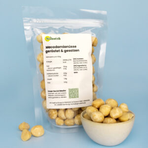 Macadamianüsse geröstet & gesalzen